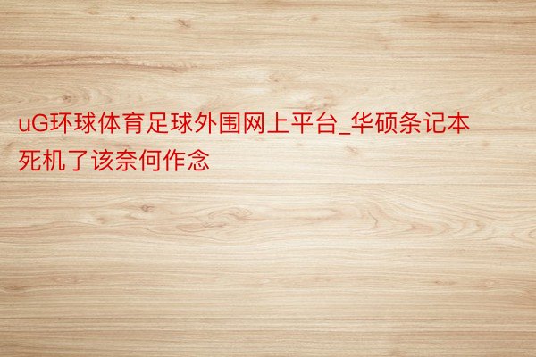 uG环球体育足球外围网上平台_华硕条记本死机了该奈何作念